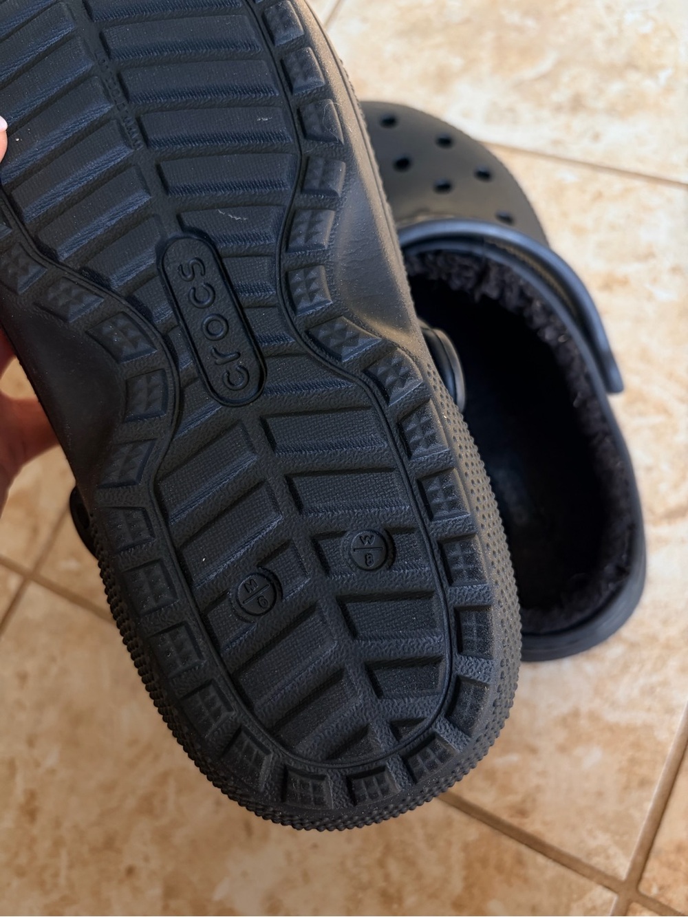 Crocs Fuzzy Classic Clog - Black - Picture 2 of 3